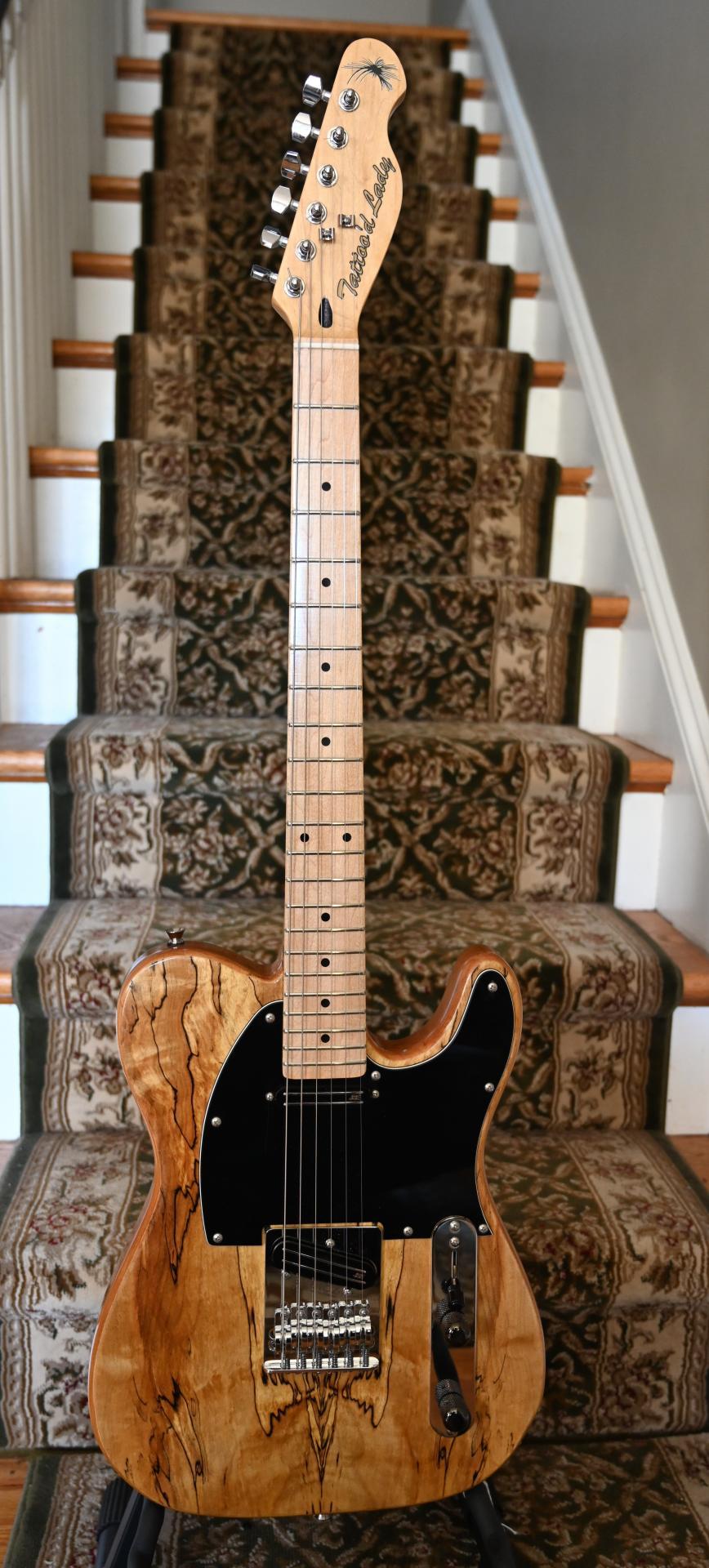 Guy C. Spalted Maple T-style build - finished guitar