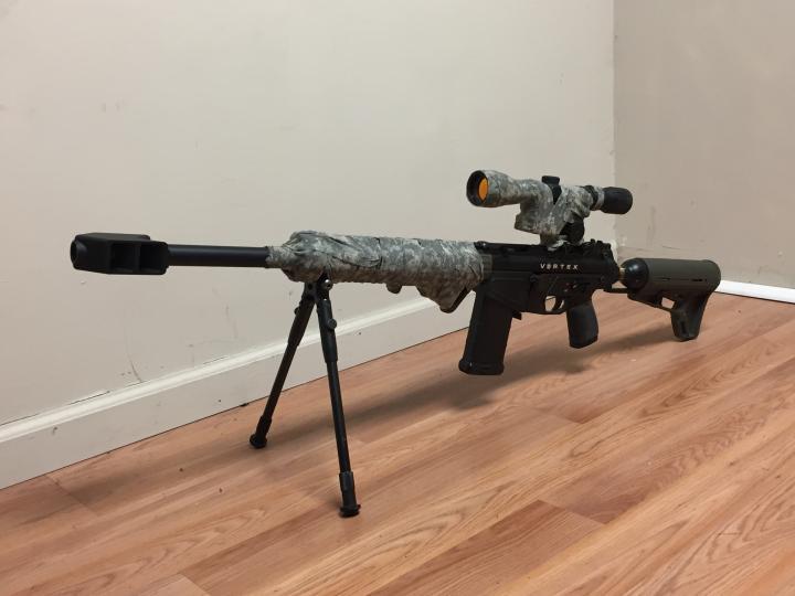 M82 Style Muzzle Brake for Paintball Barrel (22mm muzzle threads) MCS